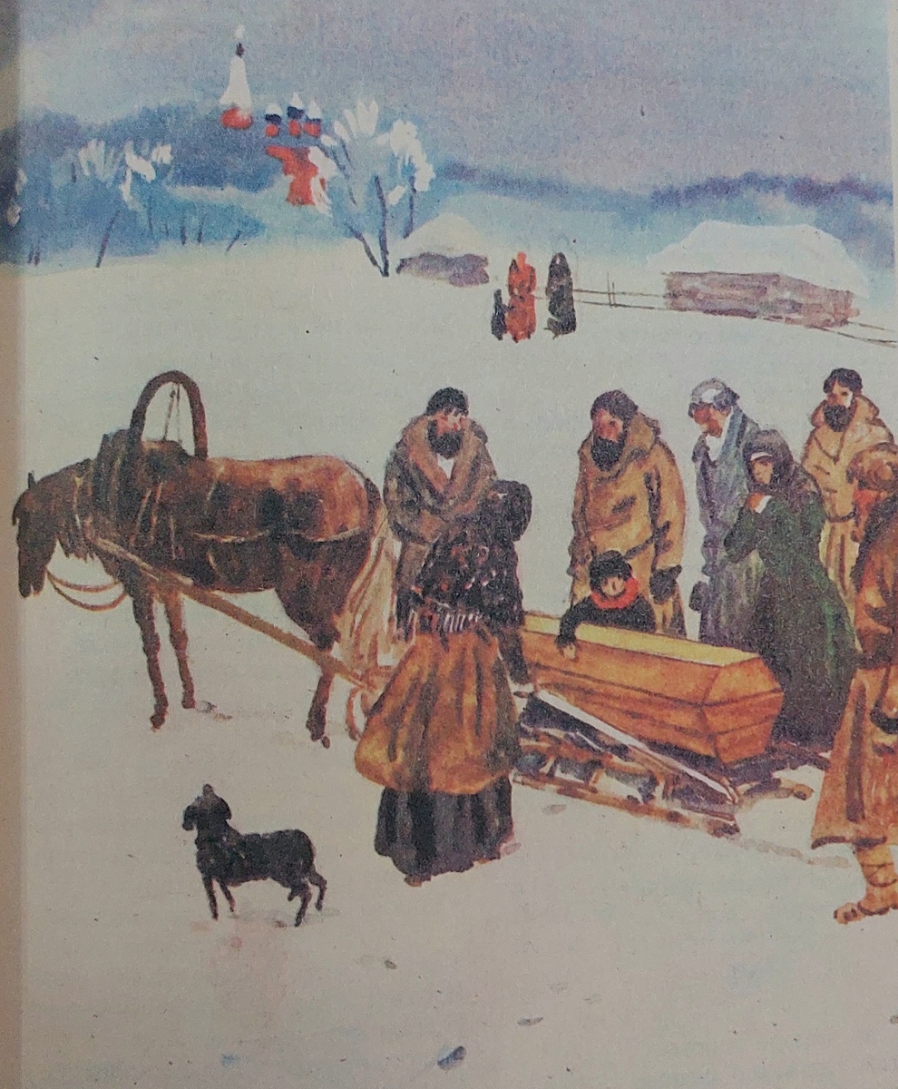 Иллюстрация к поэме "Мороз, Красный нос"