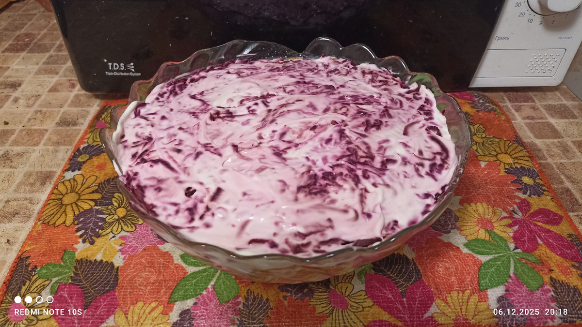 Сельдь под шубой. Фото автора.