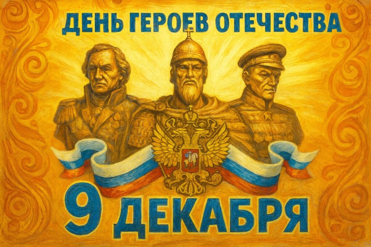    10+ открыток на День Героев Отечества 2025.