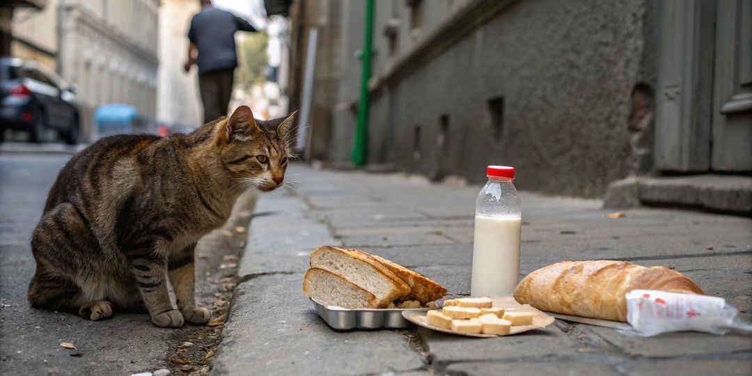 Молоко и хлеб для бродячего кота — это не помощь, а отравление