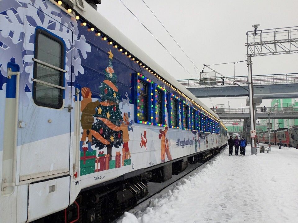    Поезд Деда Мороза. Источник: t.me/nskzd