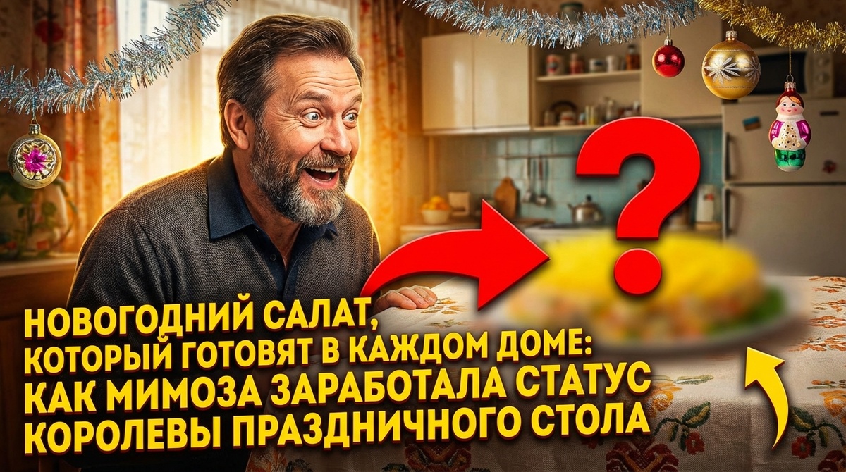 НОВОГОДНИЙ САЛАТ, КОТОРЫЙ ГОТОВЯТ В КАЖДОМ ДОМЕ: КАК МИМОЗА ЗАРАБОТАЛА СТАТУС КОРОЛЕВЫ ПРАЗДНИЧНОГО СТОЛА