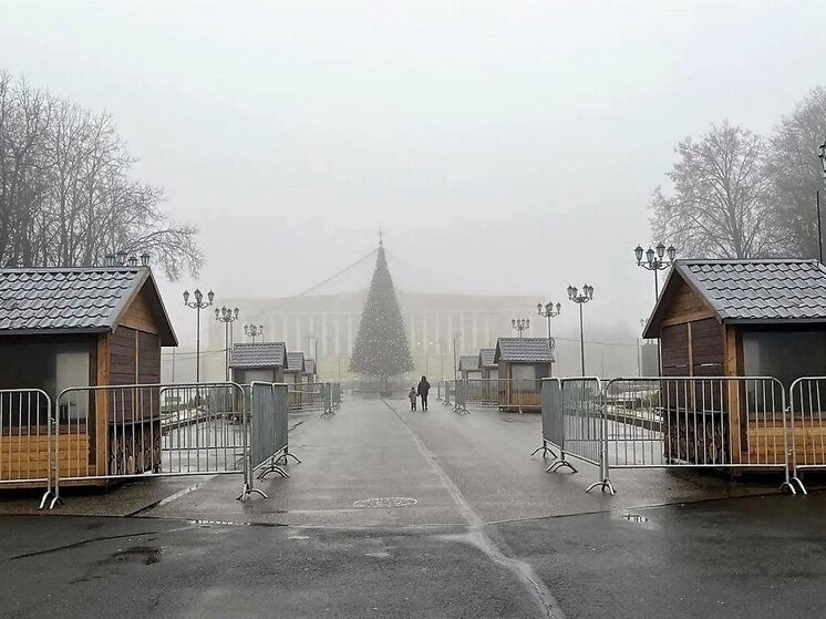     Елка уже заняла свое место на площади. Фото: telegram-канала мэра Великого Новгорода Александра Розбаума