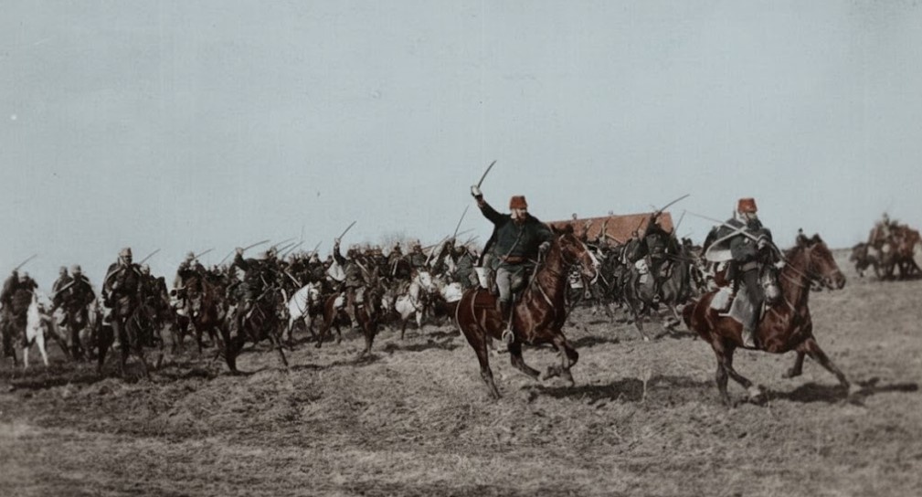 Атака гонведских гусар. Венгерская кавалерия в действии 