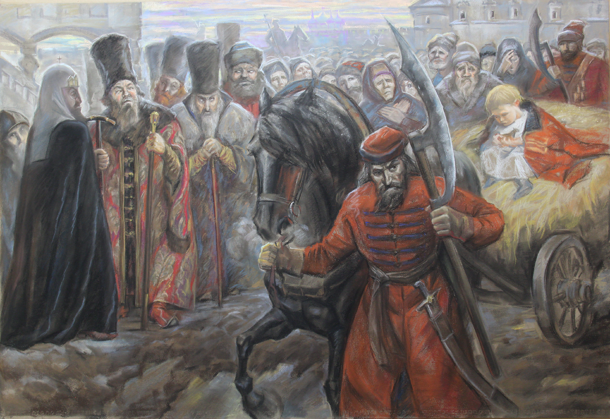 Малолетнего царя Ивана ("ворёнка") везут на казнь. Картина неизвестного художника. 2025