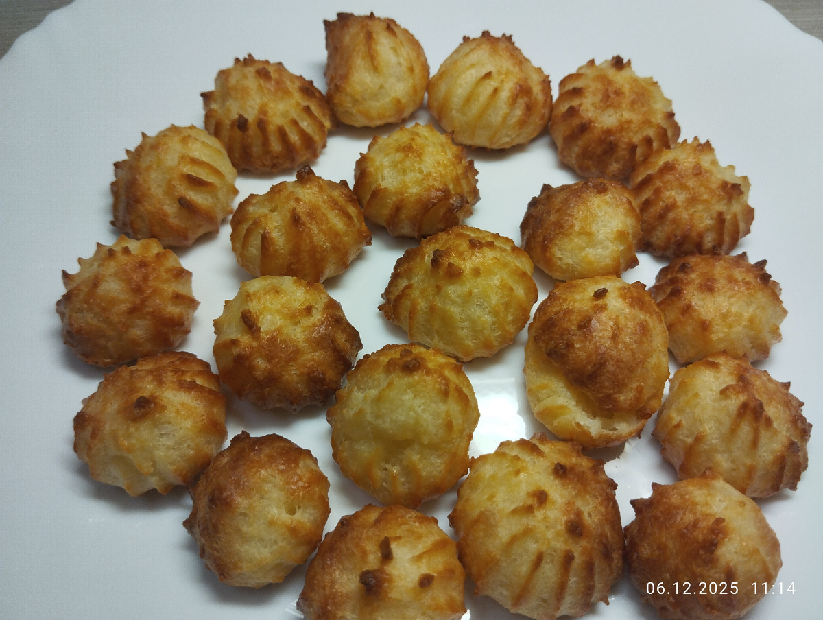 Мини-профитрольки, прям по два сантиметра