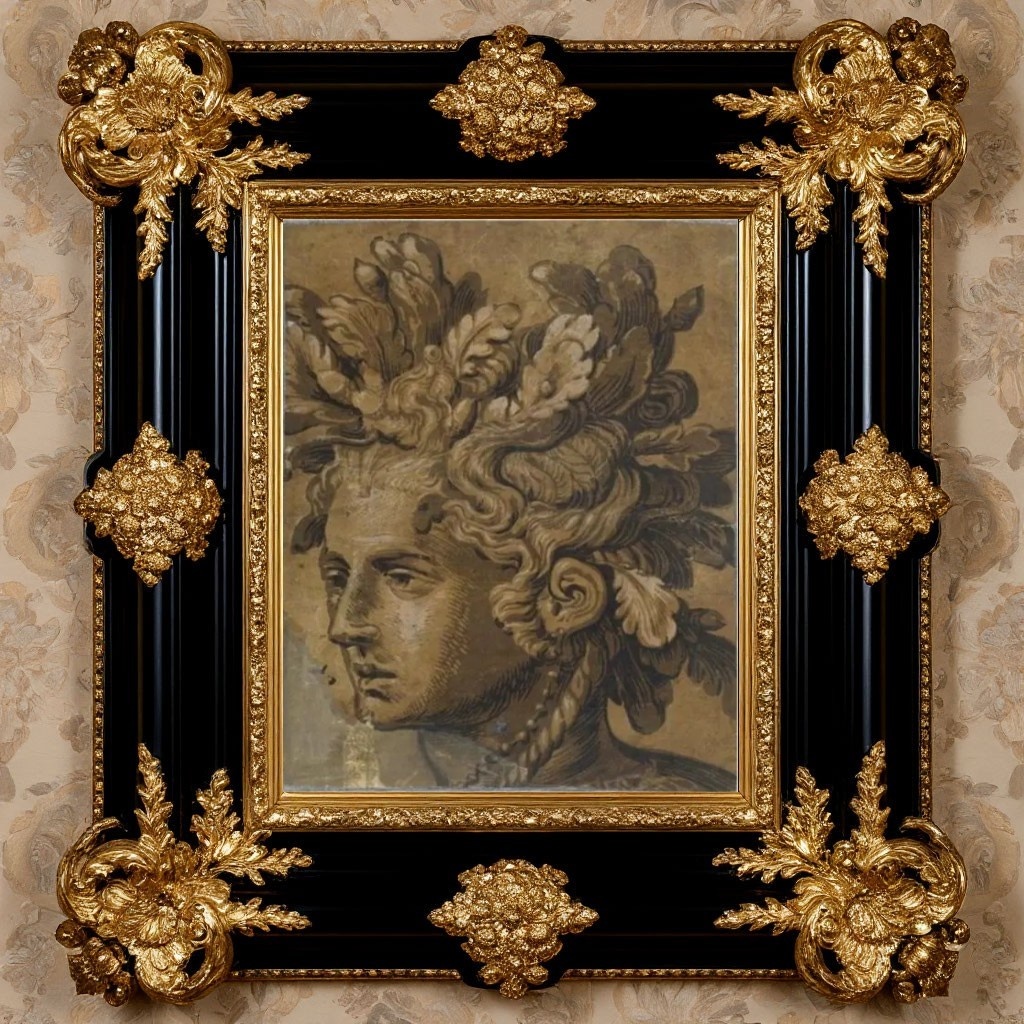 1531 год. Женская голова с венком из листьев.