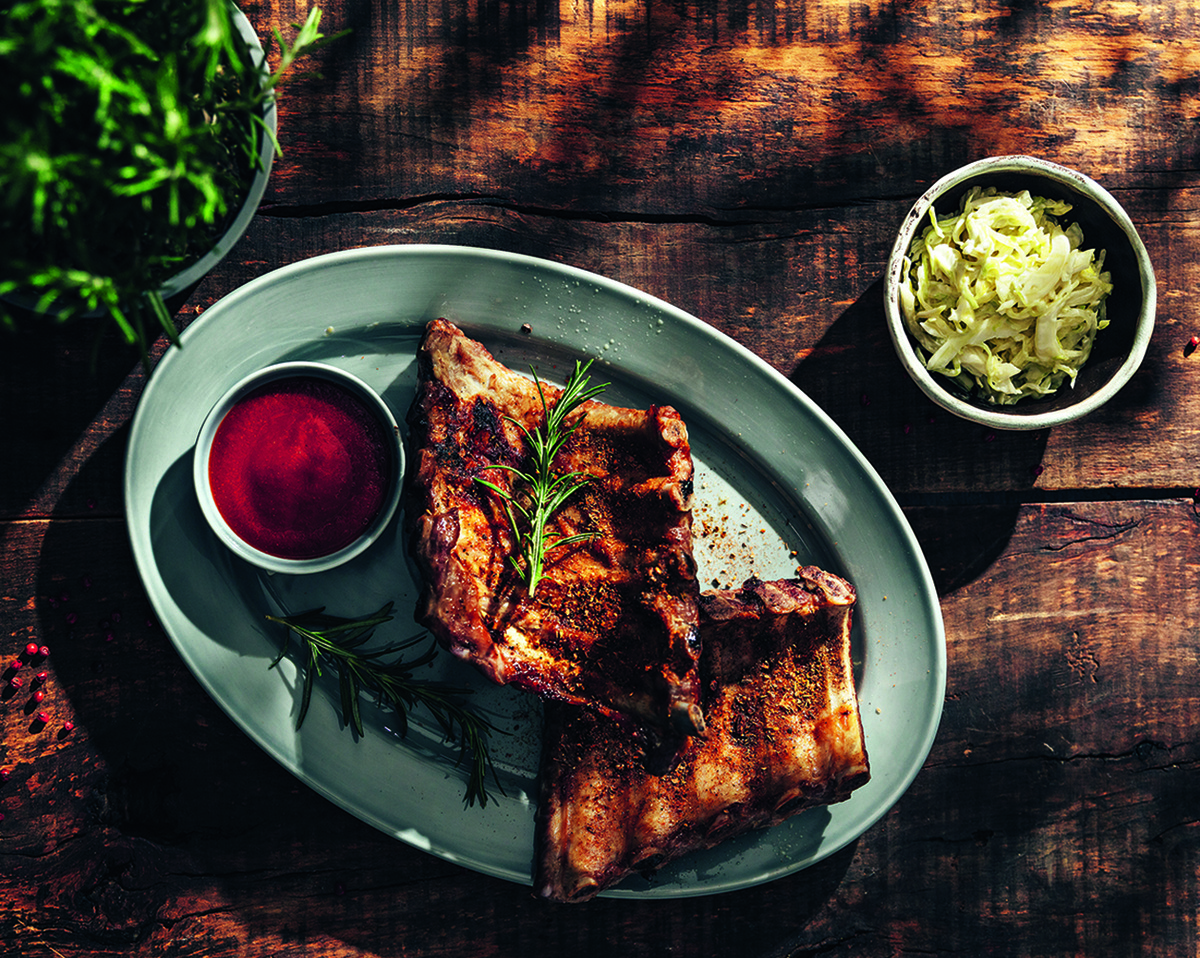 Свиные ребра с домашним кетчупом