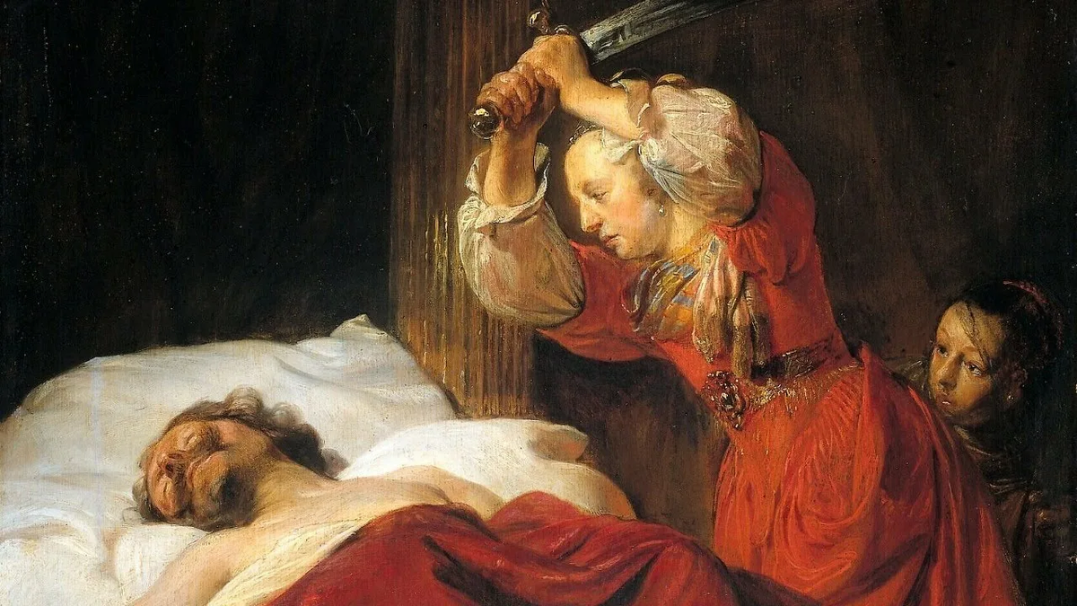 Юдифь обезглавливающая предводителя ассирийцев Олоферна,  Один из любимых сюжетов европейских художников.