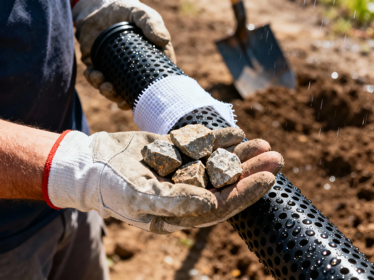 Перфорированая труба, только в защите...