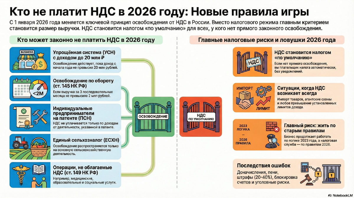 Кто может не платить НДС в 2026 году