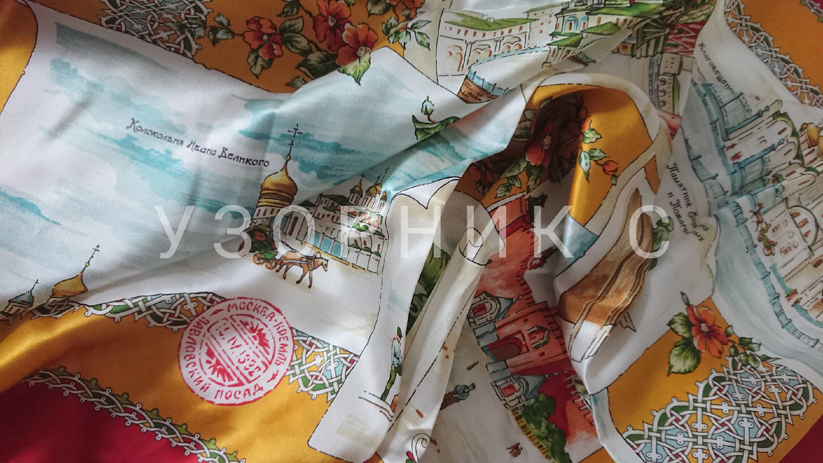 Платок Московский Кремль, фото автора