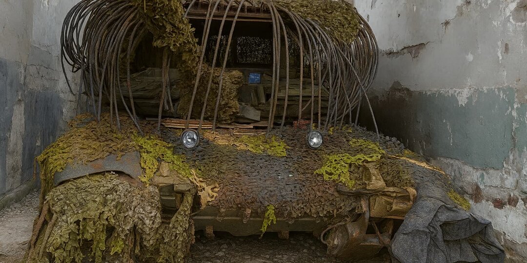 От одуванчиков к «Безумному Максу»: военные импровизируют защиту от FPV-дронов на танке Т-72Б3