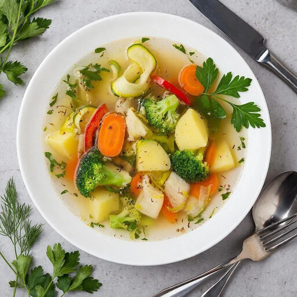 Овощной суп без зажарки