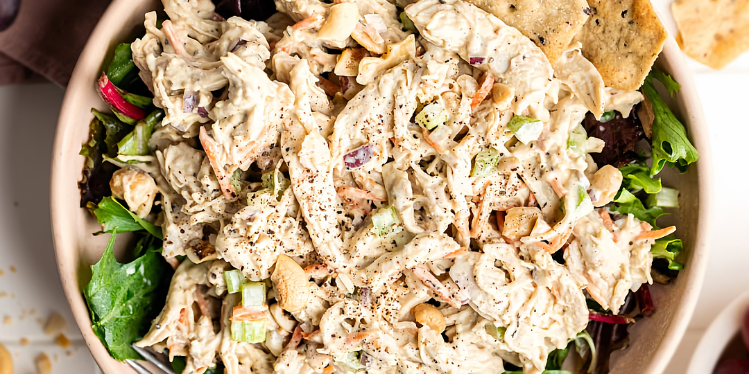 Куриный ПП Салат с Медово-Горчичной заправкой и Кешью за 10 минут