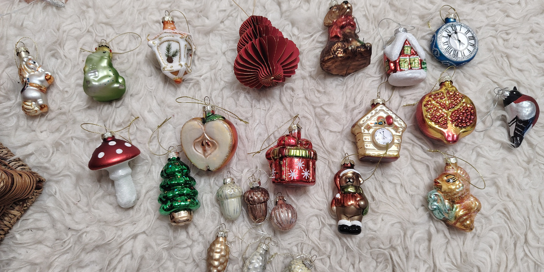 Ёлочные ретро игрушки из Фикс прайс.