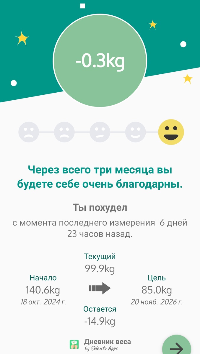 -300 г за неделю