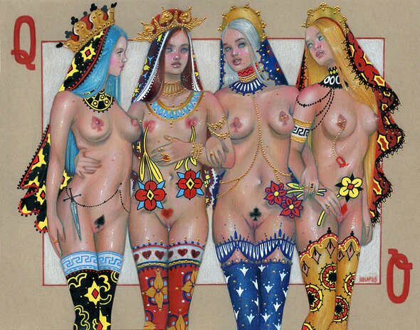 КАРТИНА ОТ ХУДОЖНИЦЫ РЕЛМ // RELM // ПОД НАЗВАНИЕМ " ЧЕТЫРЕ В ОДНОМ "