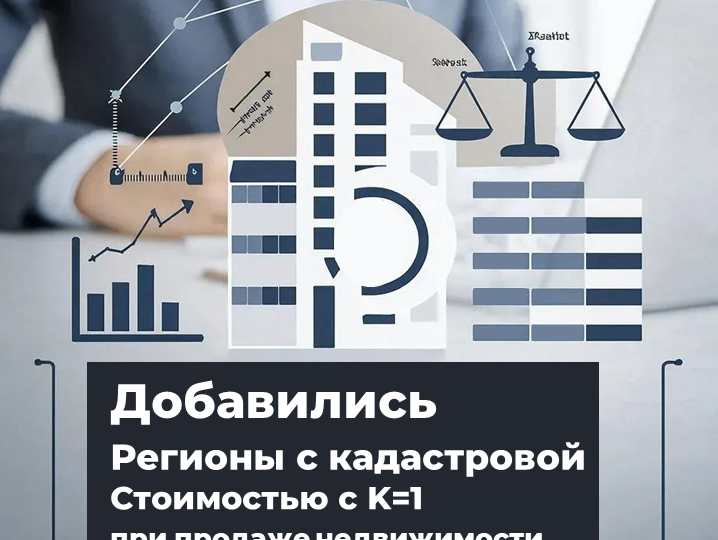 Добавились регионы с увеличенным коэффициентом = 1 к кадастровой стоимости при продаже недвижимости