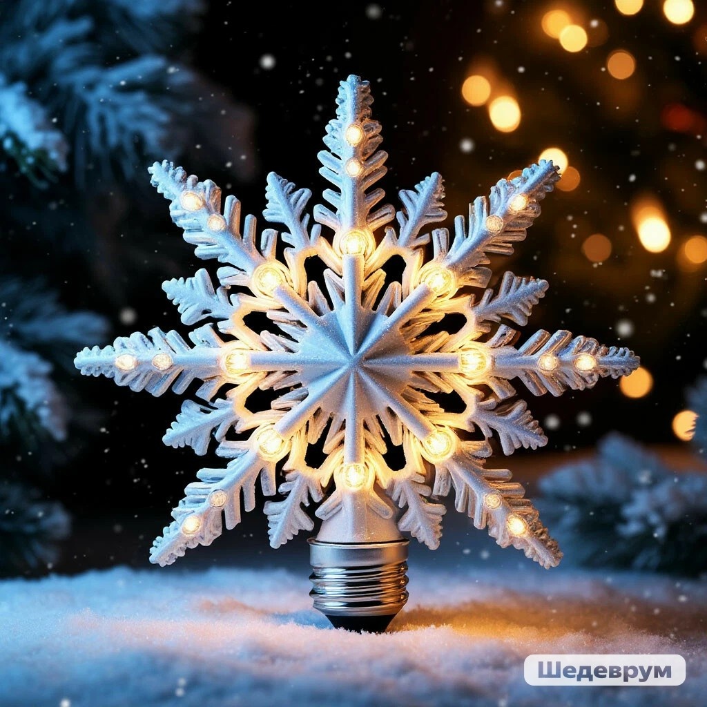 Моя снежинка из нейросети 😊