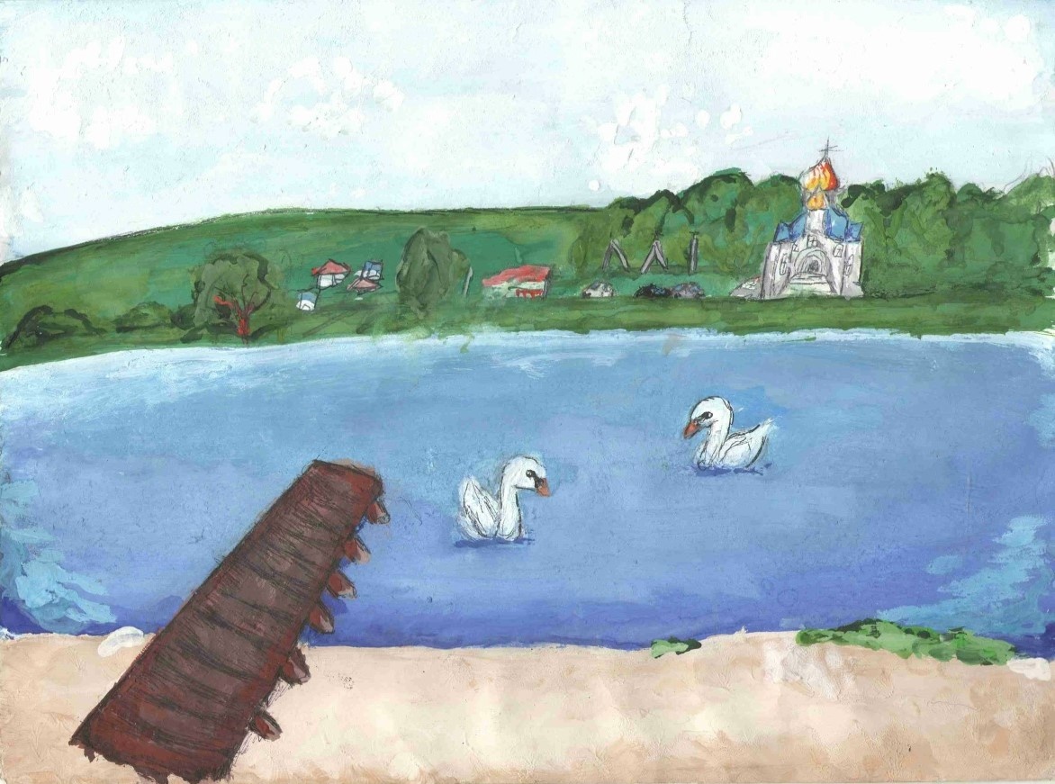 Ганжа Алевтина, 10 лет, "Мой край родной", МАУ ДО "Детская школа искусств", с. Исаклы, Самарская область. Фото из архива фестиваля.
