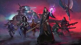 Группа экзархов под предводительством колдуна, слева направо: Зловещий Мститель, Воющая Баньши, Огненный Дракон, Жалящий Скорпион, Тёмный Жнец, Пикирующий Ястреб