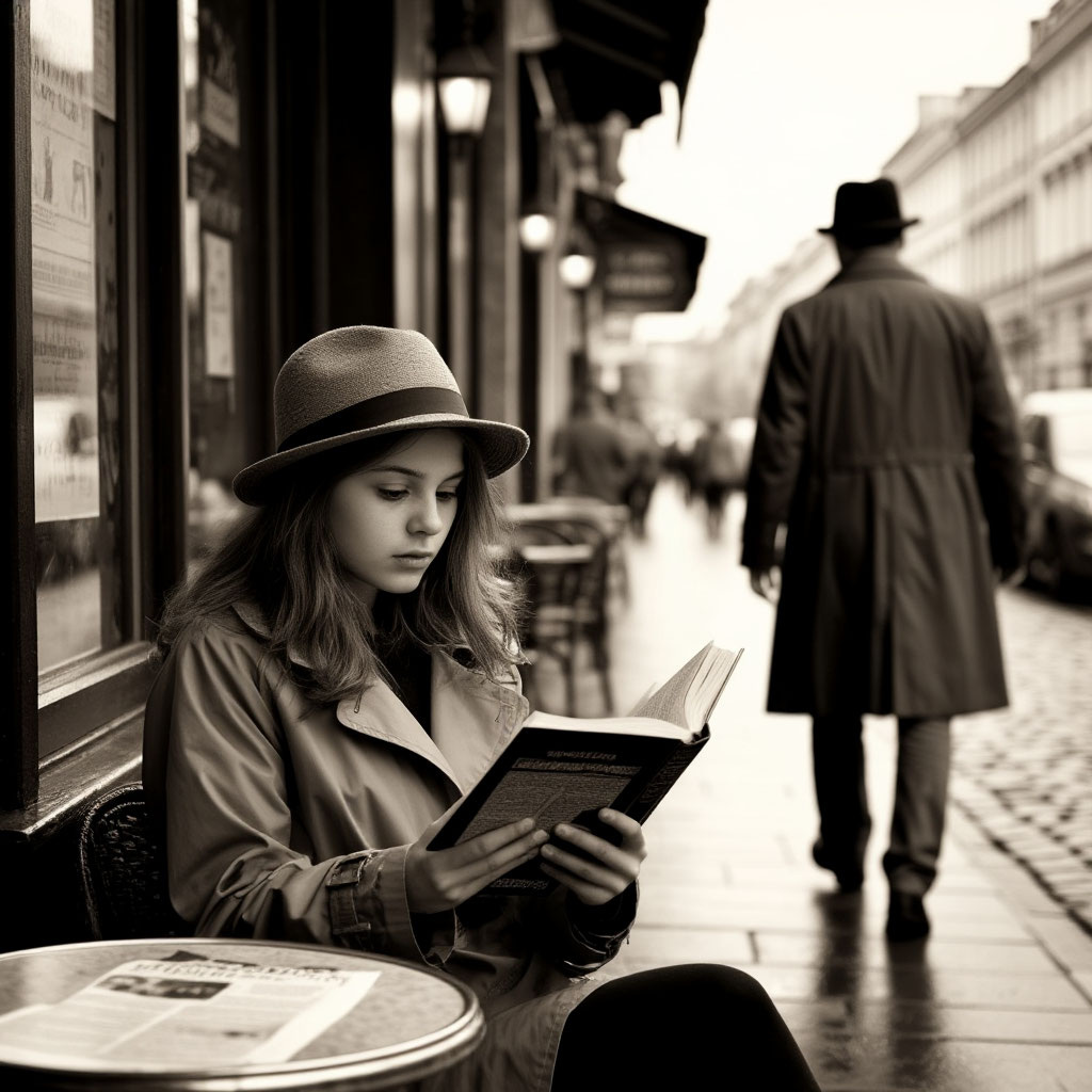 Шедеврум. Девушка читает детектив