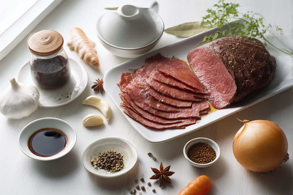    Маринованную говядину часто любят за «праздничный» эффект: вкус становится ярче после ночи в холодильнике, и нарезка выглядит как готовая мясная закуска.