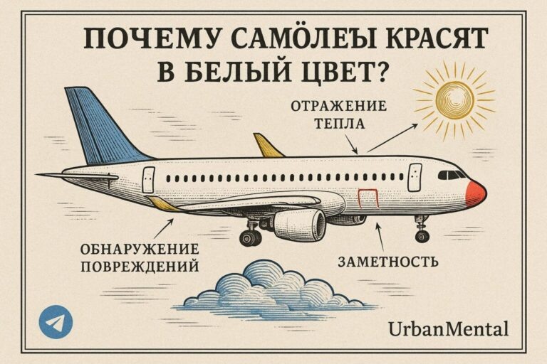    Почему самолеты почти всегда белые: причина в физике, безопасности и цене перекраски Урбан Ментал | Популярная Эрудиция