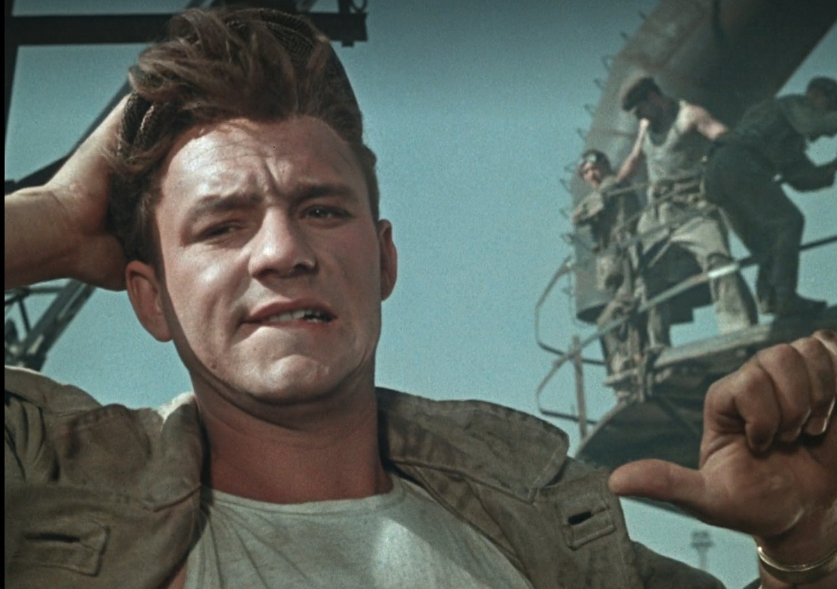 Кадр из кинофильма "Высота", 1957 г., режиссер Александр Зархи, сценаристы Михаил Папава, Евгений Воробьев, композитор Родион Щедрин (скриншот)