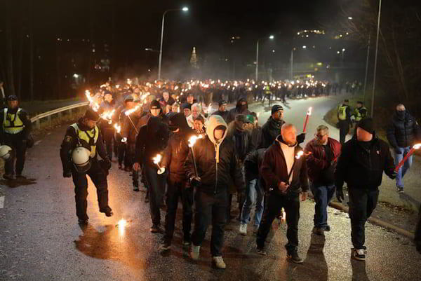    В Швеции прошли столкновения между полицией и противниками нацистов