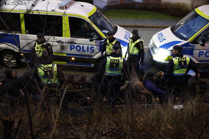    В Швеции прошли столкновения между полицией и противниками нацистов