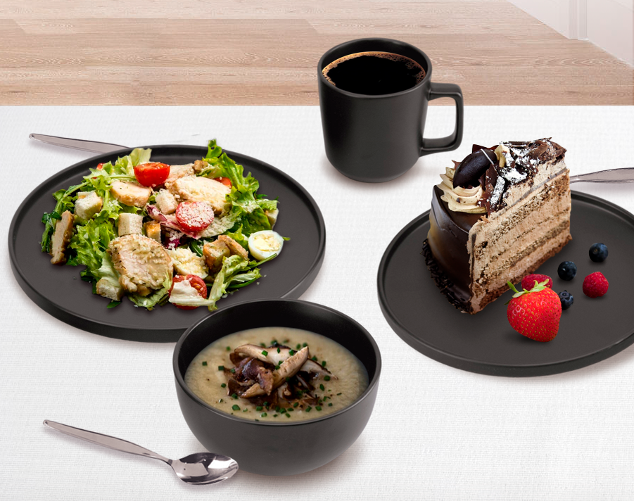 LoliDream Набор столовый Black Velvet 16 предмета керамика