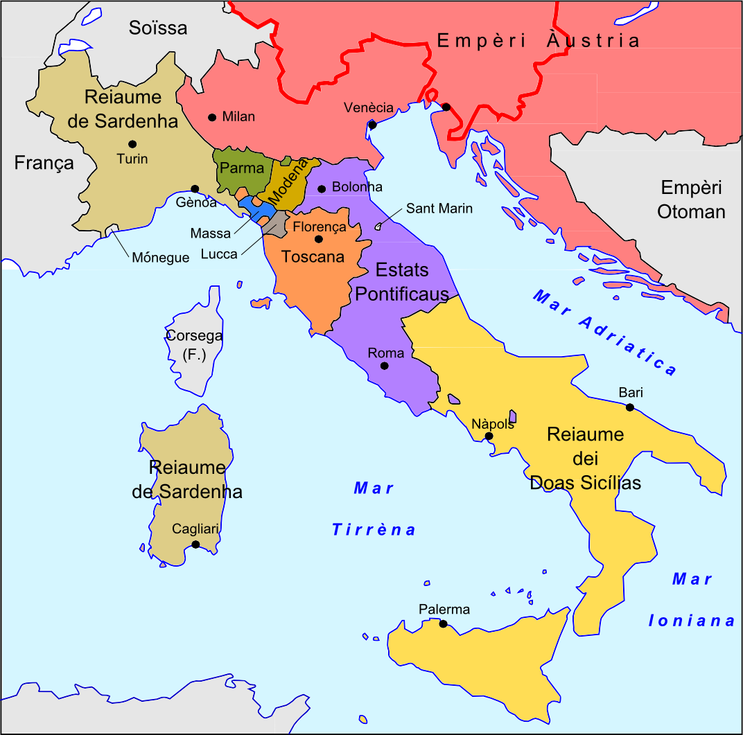 Италия в 1815 году