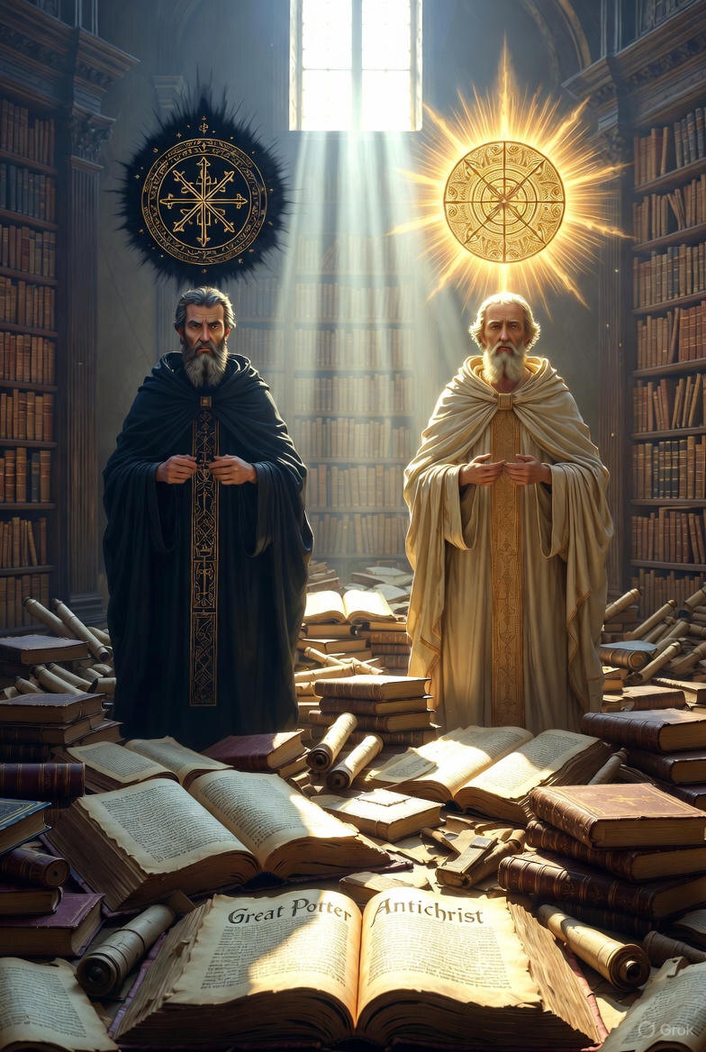 "Спор о Белом Царе" иллюстрация создана сетью Грок