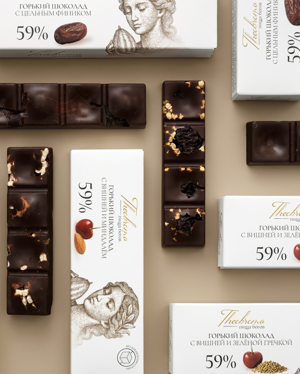 Шоколадные батончики Theobroma "Пища Богов"