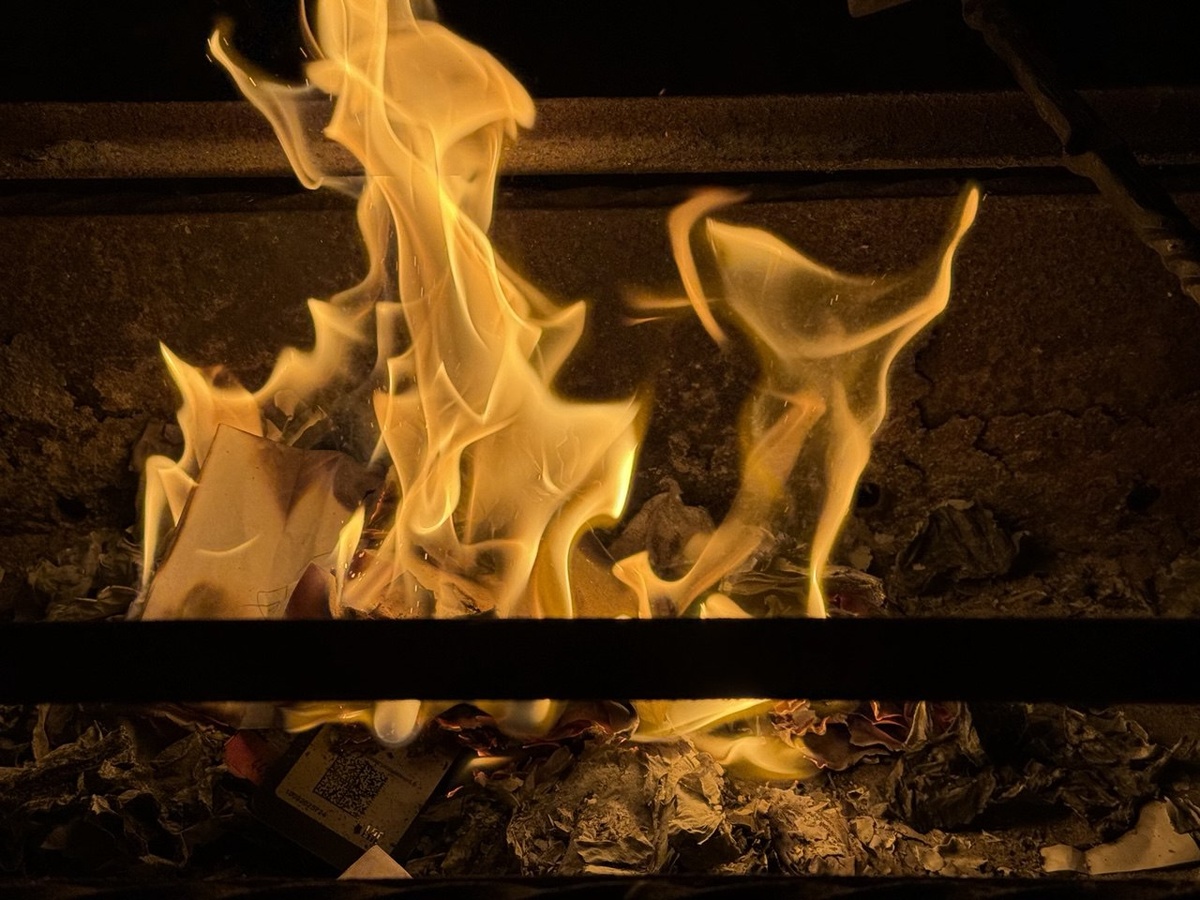 фото сжигания чеков мной и моей дочуркой в ноябре 2025 г. 