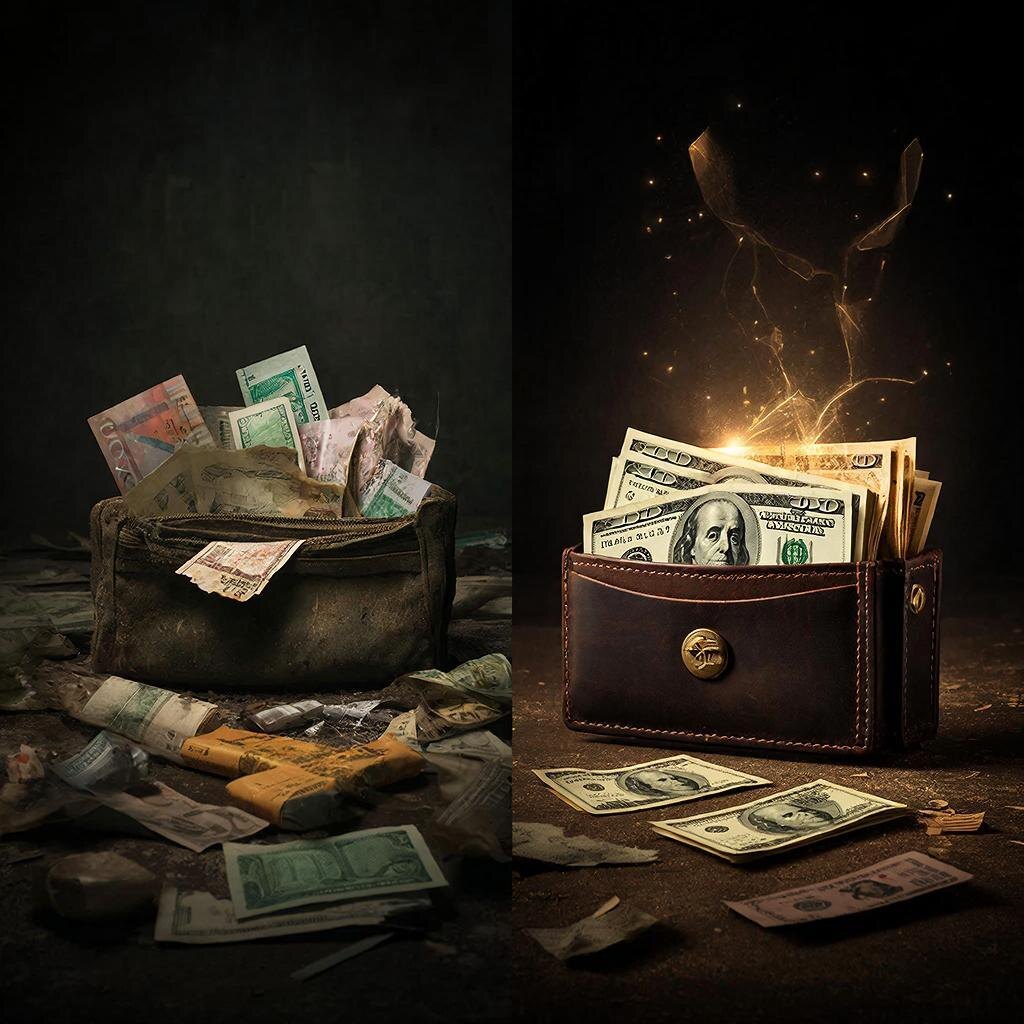 Кошелек — это дом для денег. А вы бы стали жить в доме, заваленном мусором?