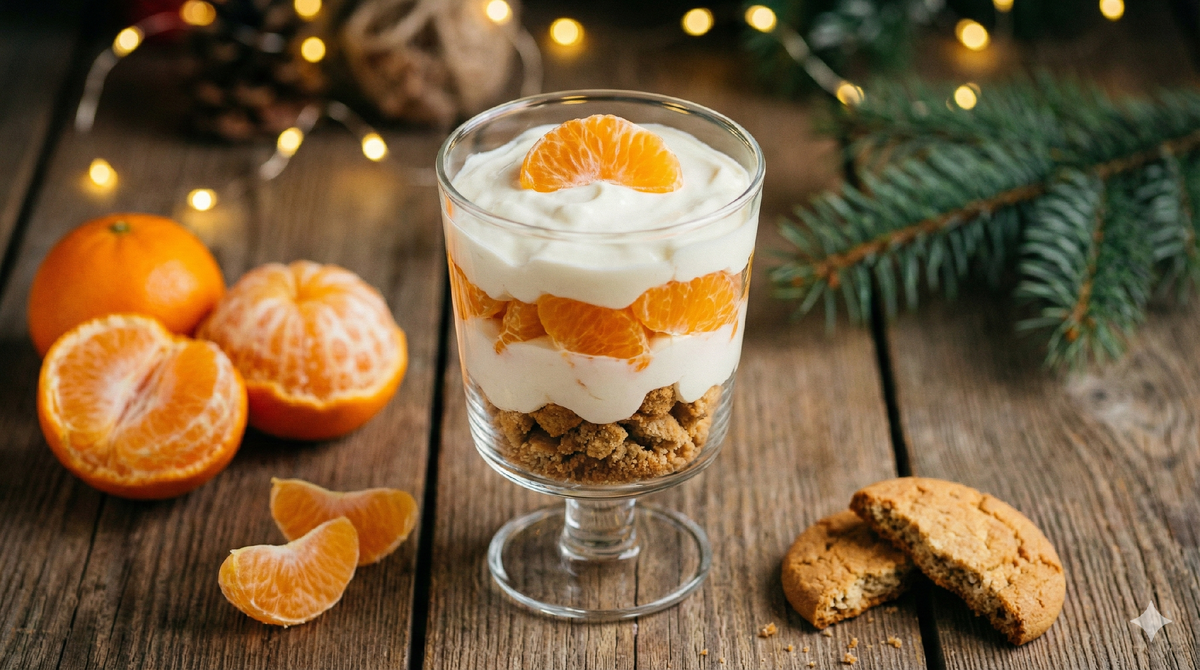 «Мандарины в креме» в стаканчиках