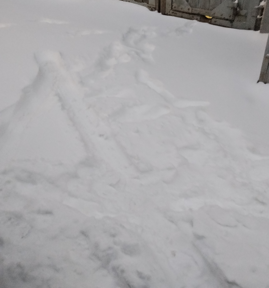 Такой слой насыпался