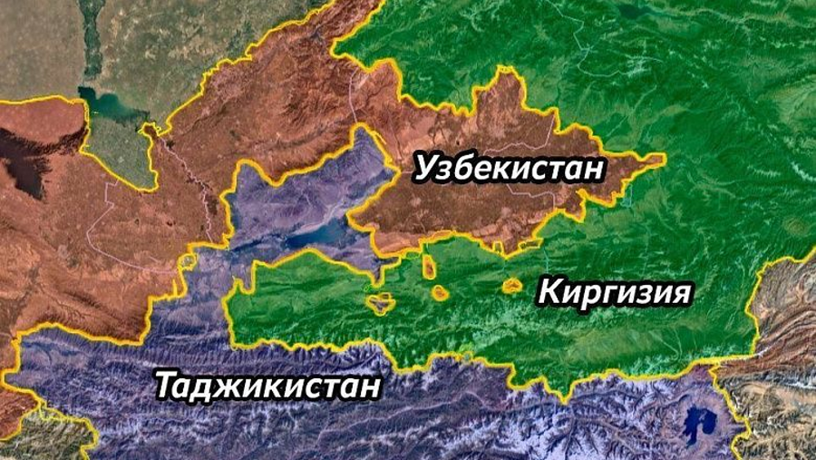 Ферганская долина расположена на стыке границ трех стран