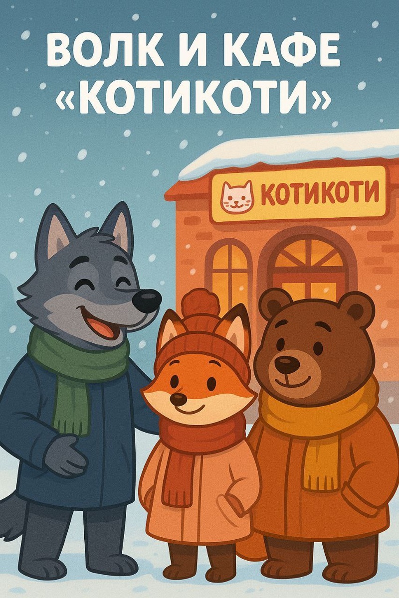 На картинке изображены волк, лисичка и медведь 🐻 