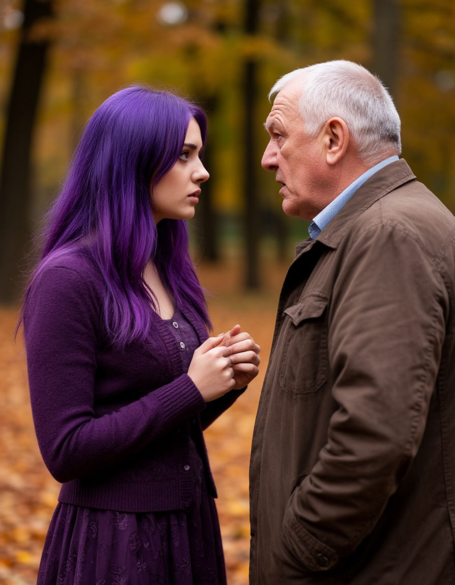 Людмила разговаривает с дядей Васей. Картинка создана ИИ