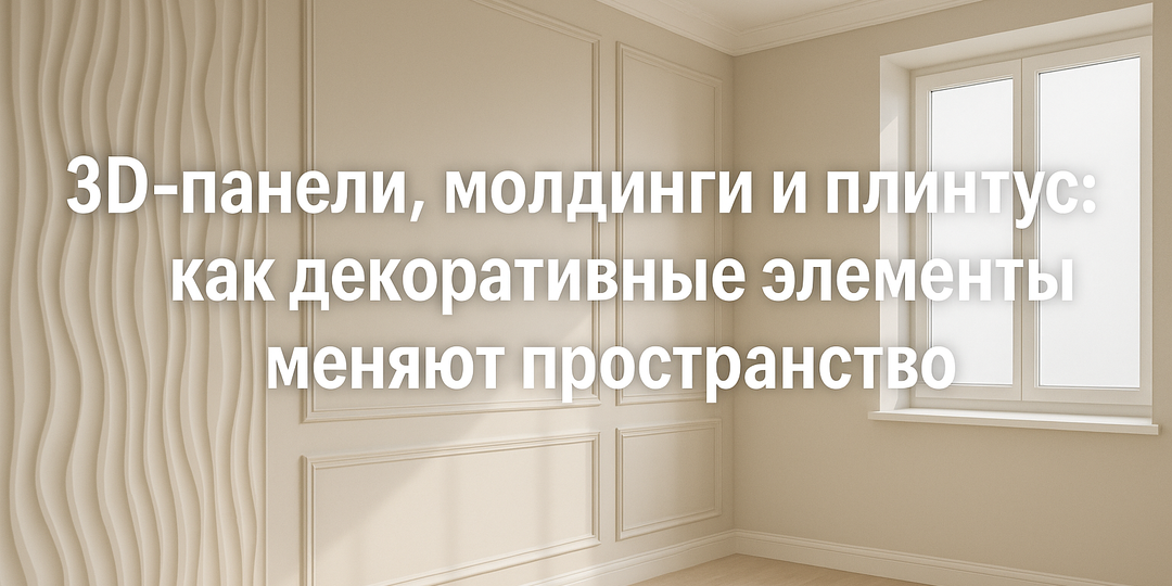 3D-панели, молдинги и потолочный плинтус: как декоративные элементы меняют пространство в ремонте под ключ