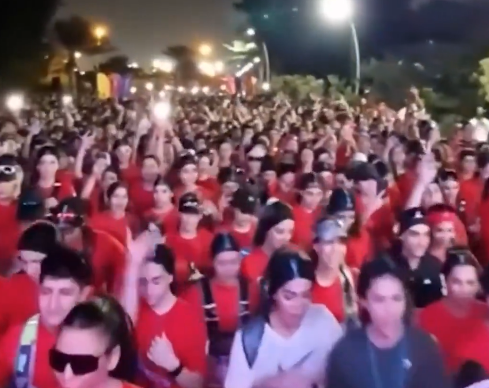 Начало марафона. Скриншот видео из социальных сетей