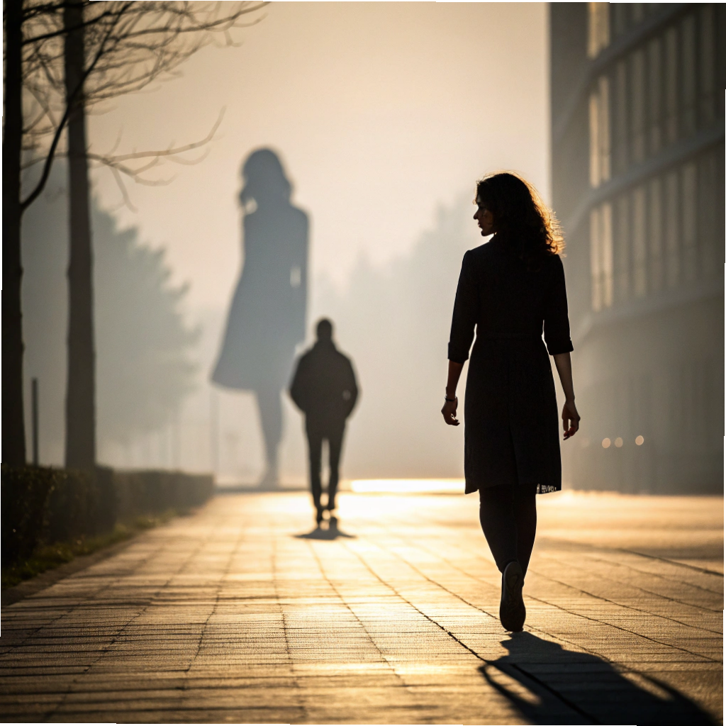 Псевдодружба как тень. Изображение сгенерировано ИИ