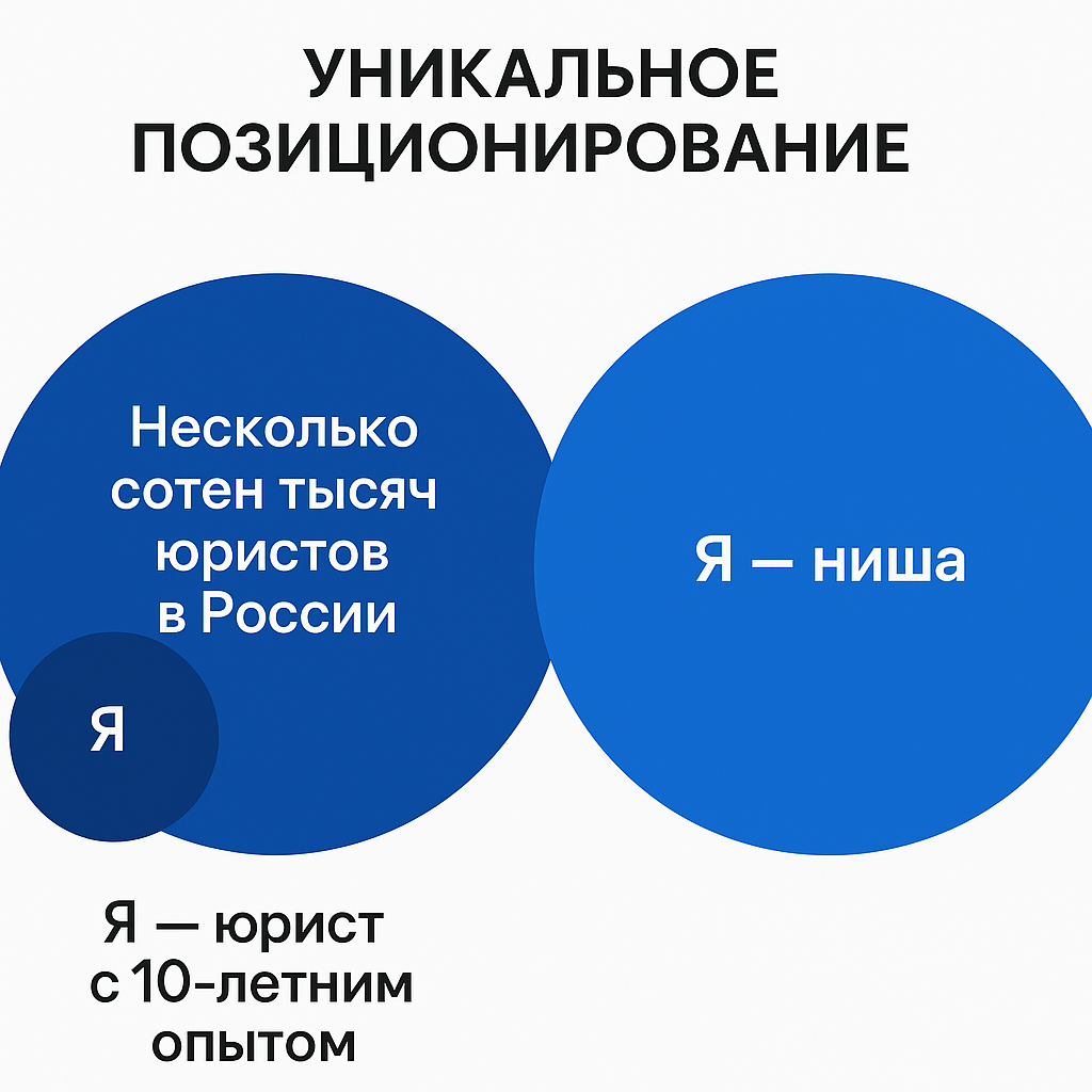 Пример позиционирования в концепции "Я -ниша". 