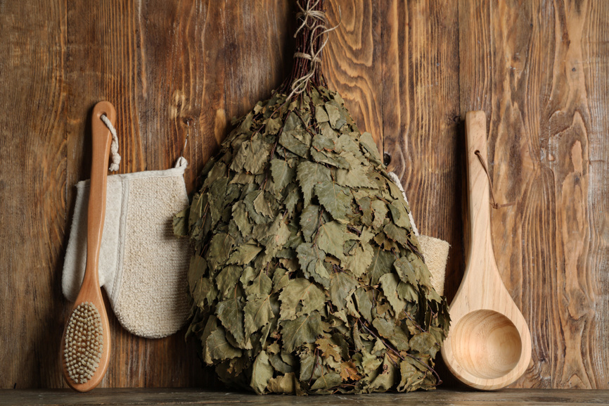 Аромат березового веника помогает расслабиться