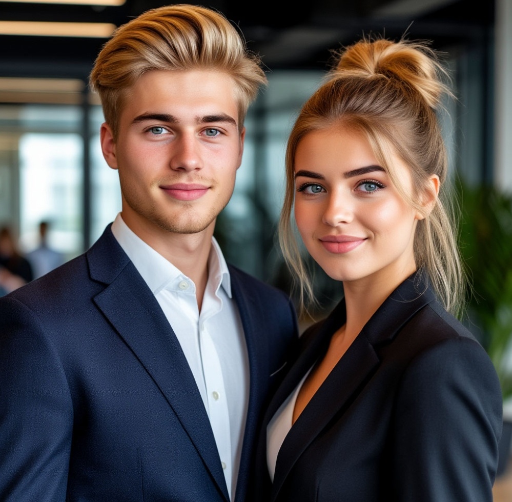 Саша и Аделина на бизнес форуме