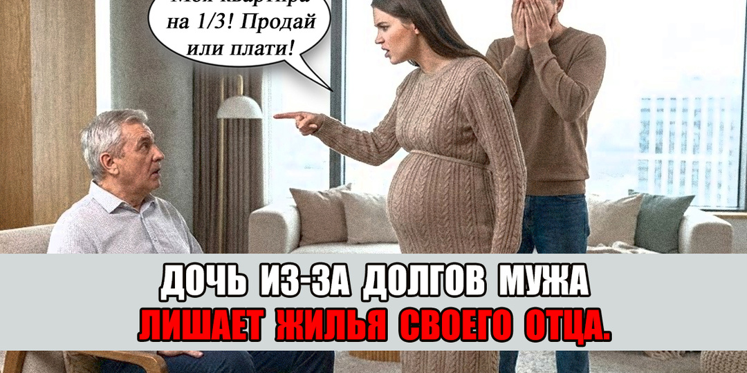 Дочь с зятем-бизнесменом "промотала" свою квартиру, а теперь выселяет отца...